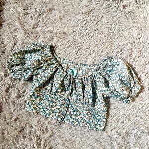 Floral‎ Cottage Core Delicate Feminine Earthy Indie  Boho Hippie Crop Top